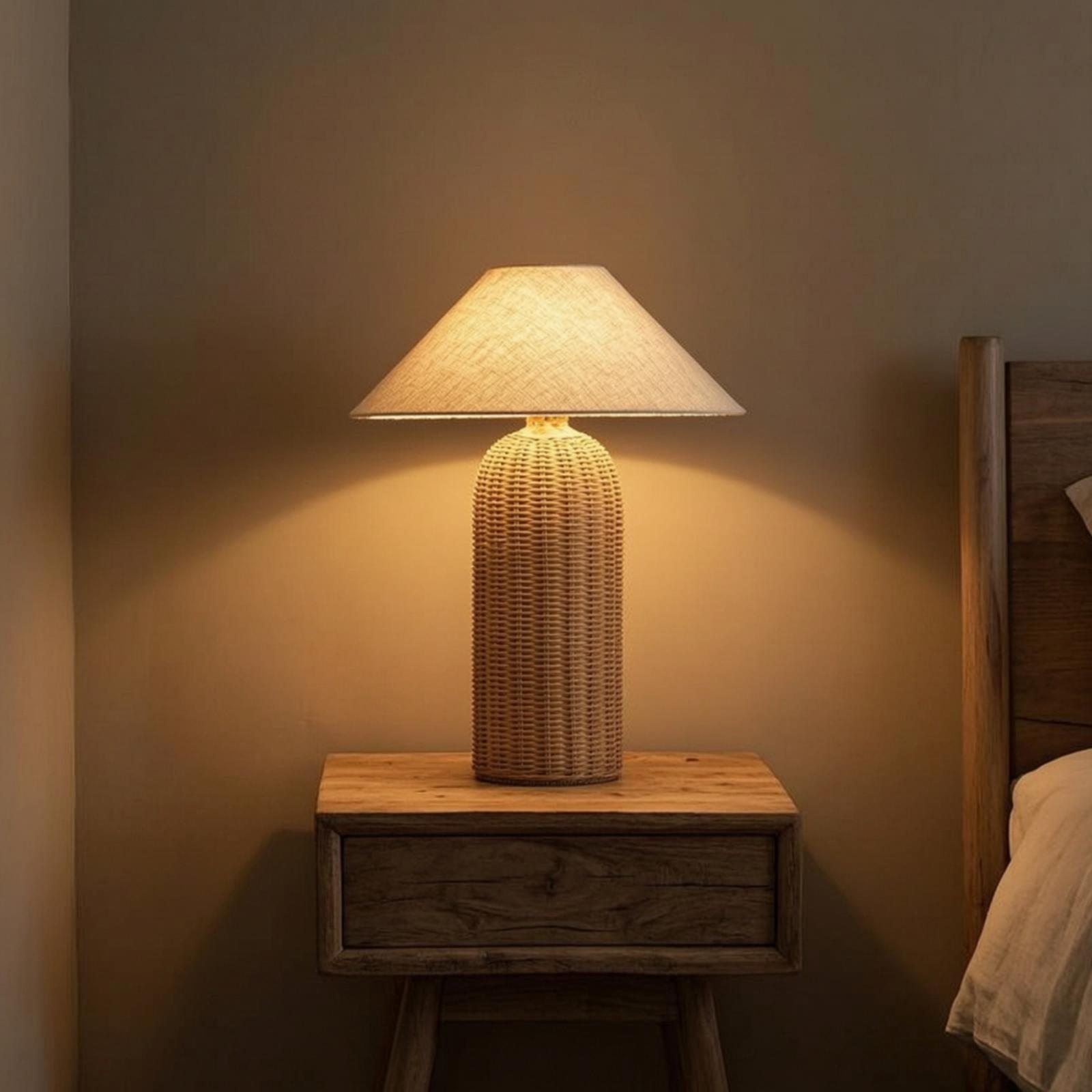 Decor Lighting & Decor Fires Photos - Lampu Meja Samping Tempat Tidur dengan