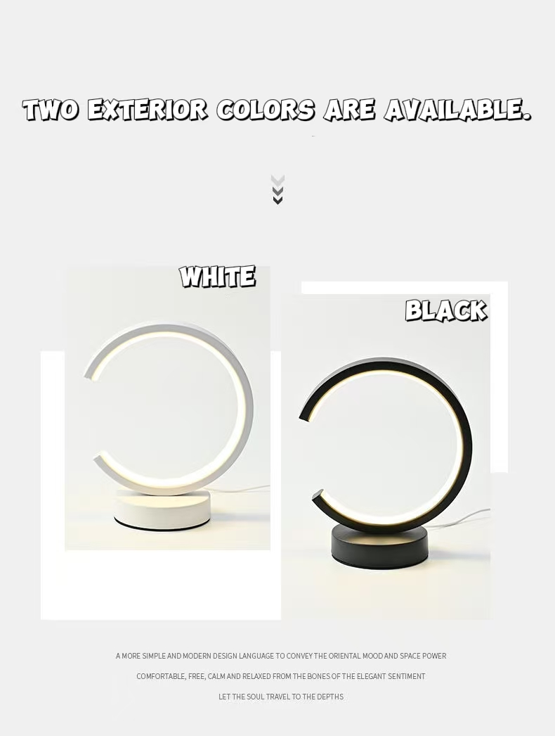 Lighting Decor For Living Room - Lampu Meja Cincin Sederhana LED 20CM