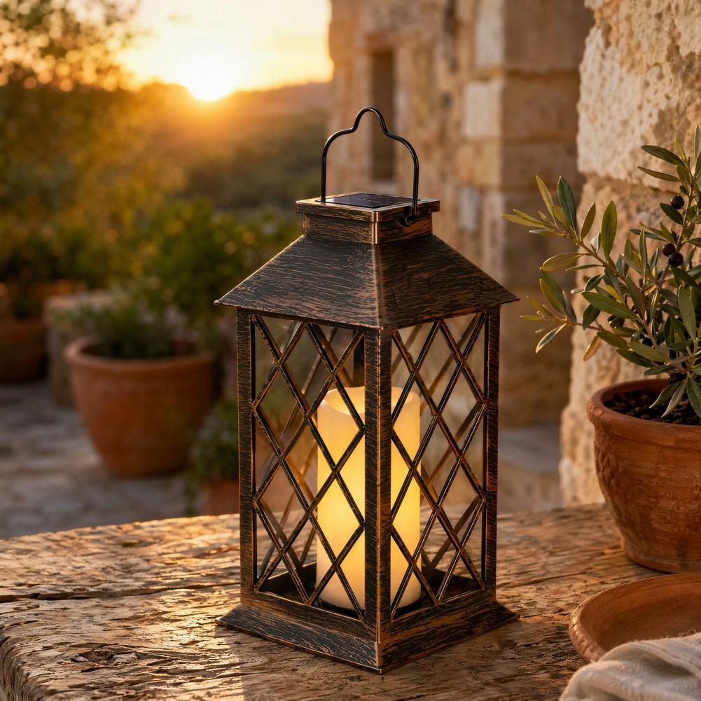 Yard Lighting Decor - Lentera Surya Retro, Lentera Lilin Surya