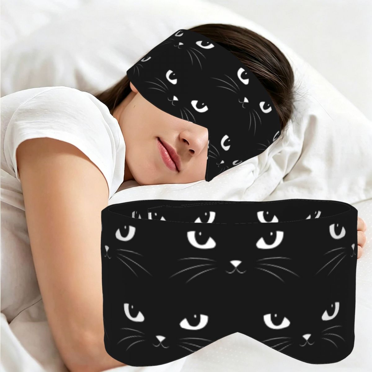 Home Lighting & Decor St Catharines On - Penutup Mata Tidur Kucing Hitam Lucu,