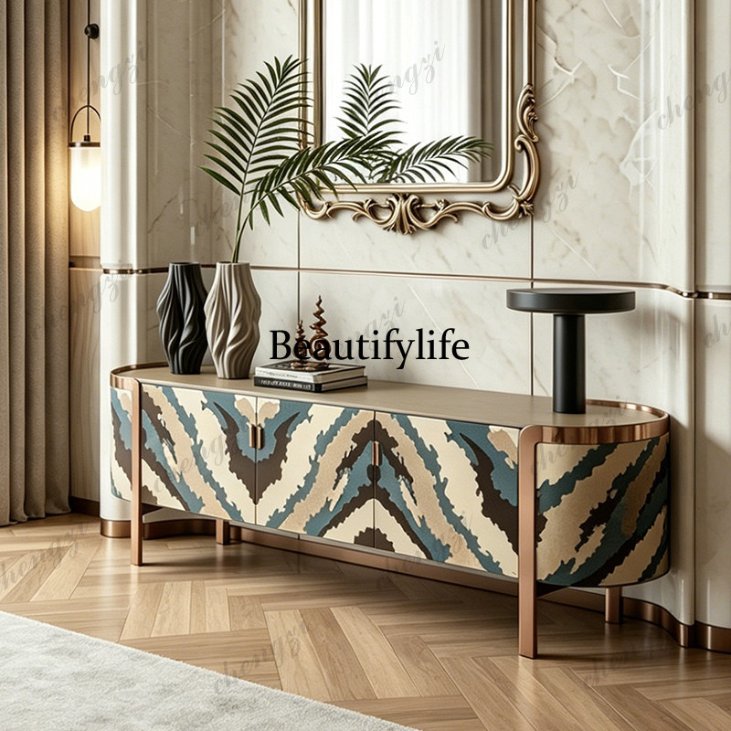 Decor Lighting & Decor Fires Photos - Lemari TV mewah bergaya Italia dengan
