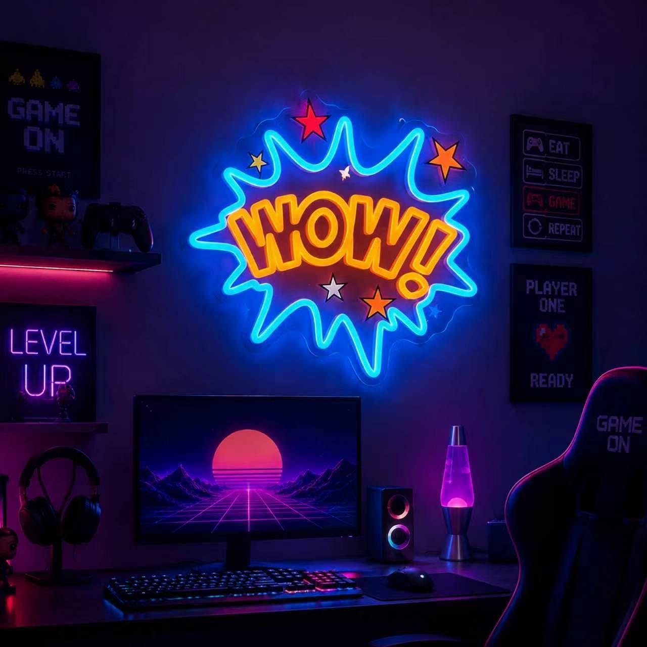 Lampu Neon WOW USB yang Dapat  - Lighting Decor Wow ulasan dan harga