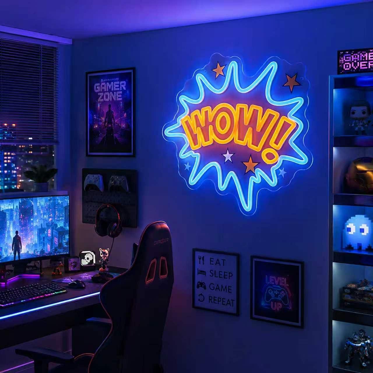 Lampu Neon WOW USB yang Dapat  - Lighting Decor Wow ulasan dan harga