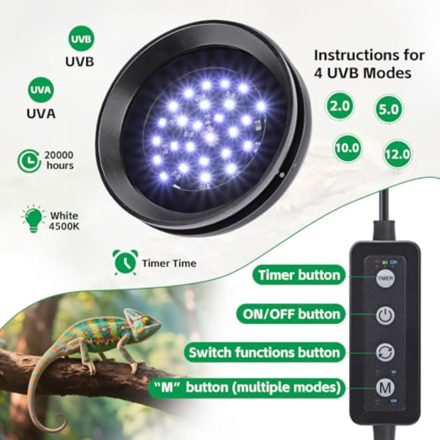 Lampu UVB untuk Reptil dengan  - Gecko Lighting & Decor ulasan dan harga