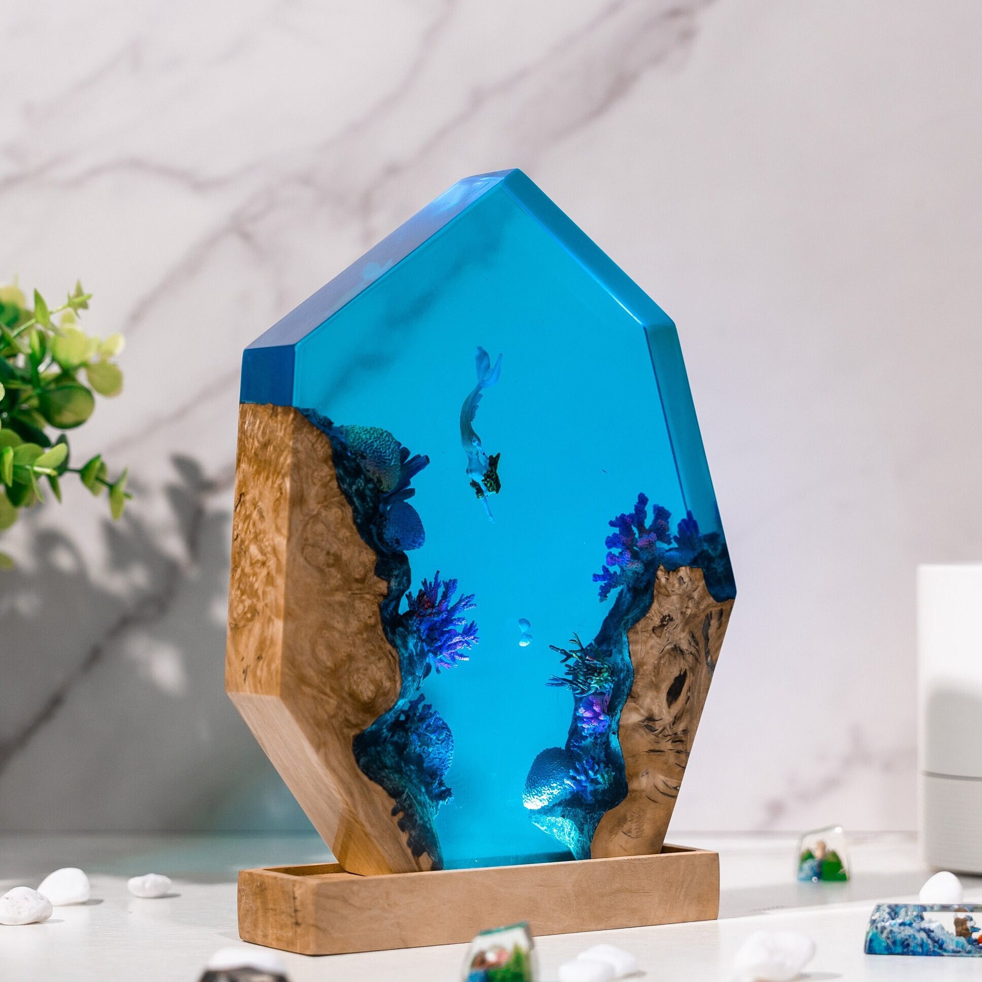 Lampu Meja Resin Kustom Dunia  - Lighting Decor Items ulasan dan harga