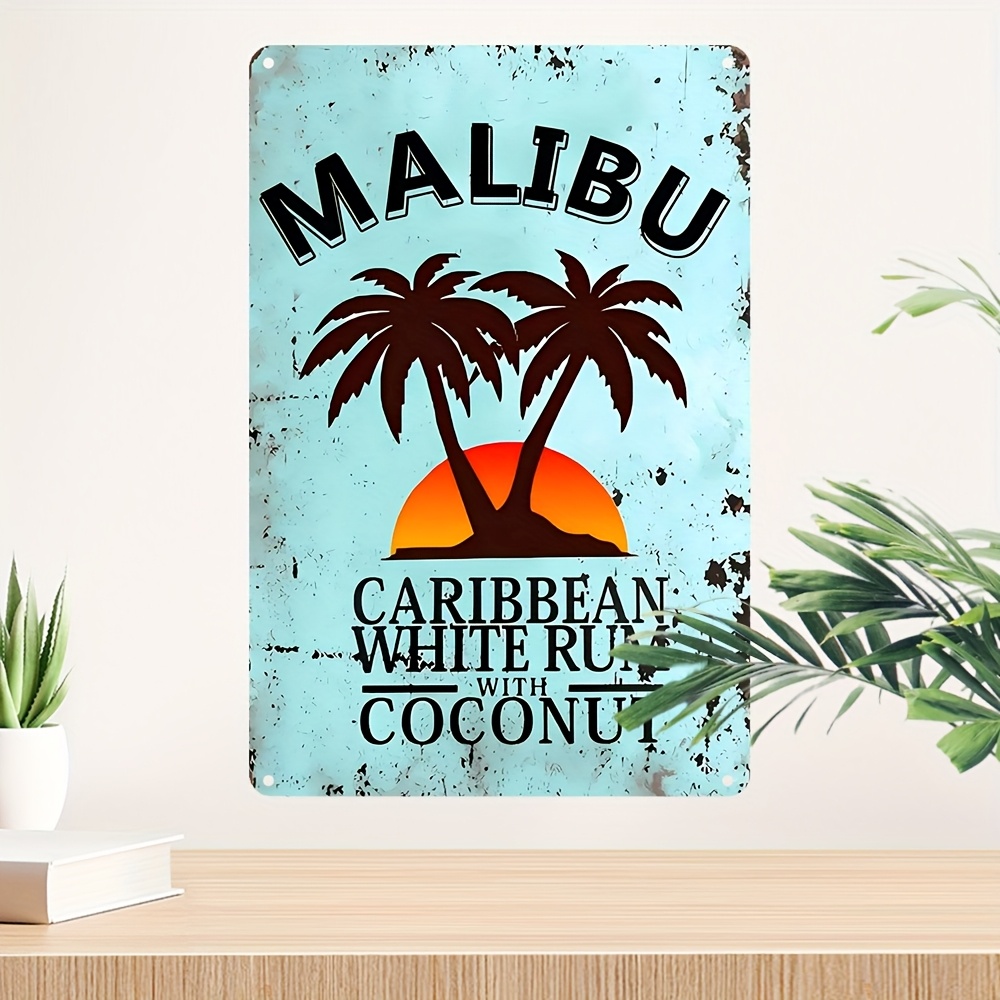 Papan Logam Vintage Malibu Coc - Lighting Metal Wall Decor ulasan dan harga