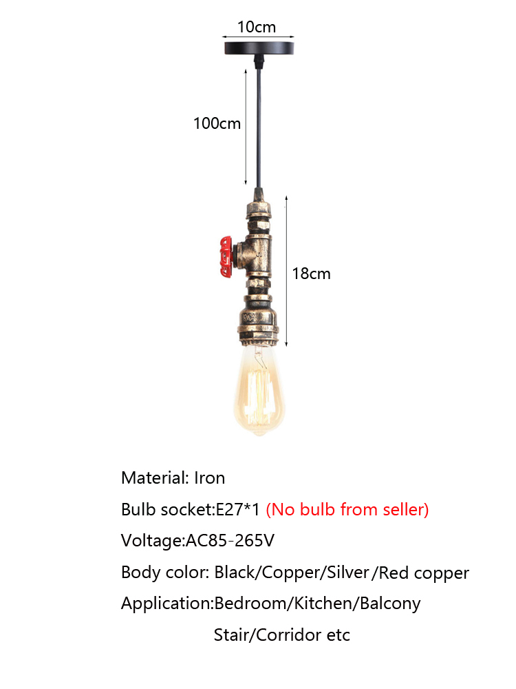 Lampu Gantung Pipa Air Gaya Re - Lighting Metal Wall Decor ulasan dan harga