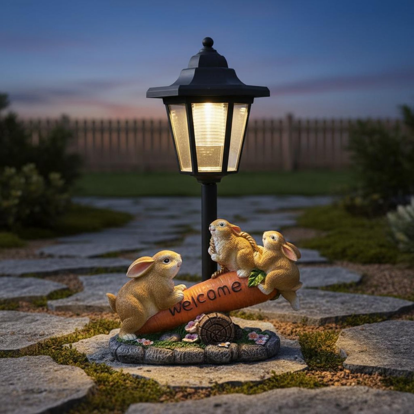 Patung Kelinci Tenaga Surya La - Yard Lighting Decor ulasan dan harga