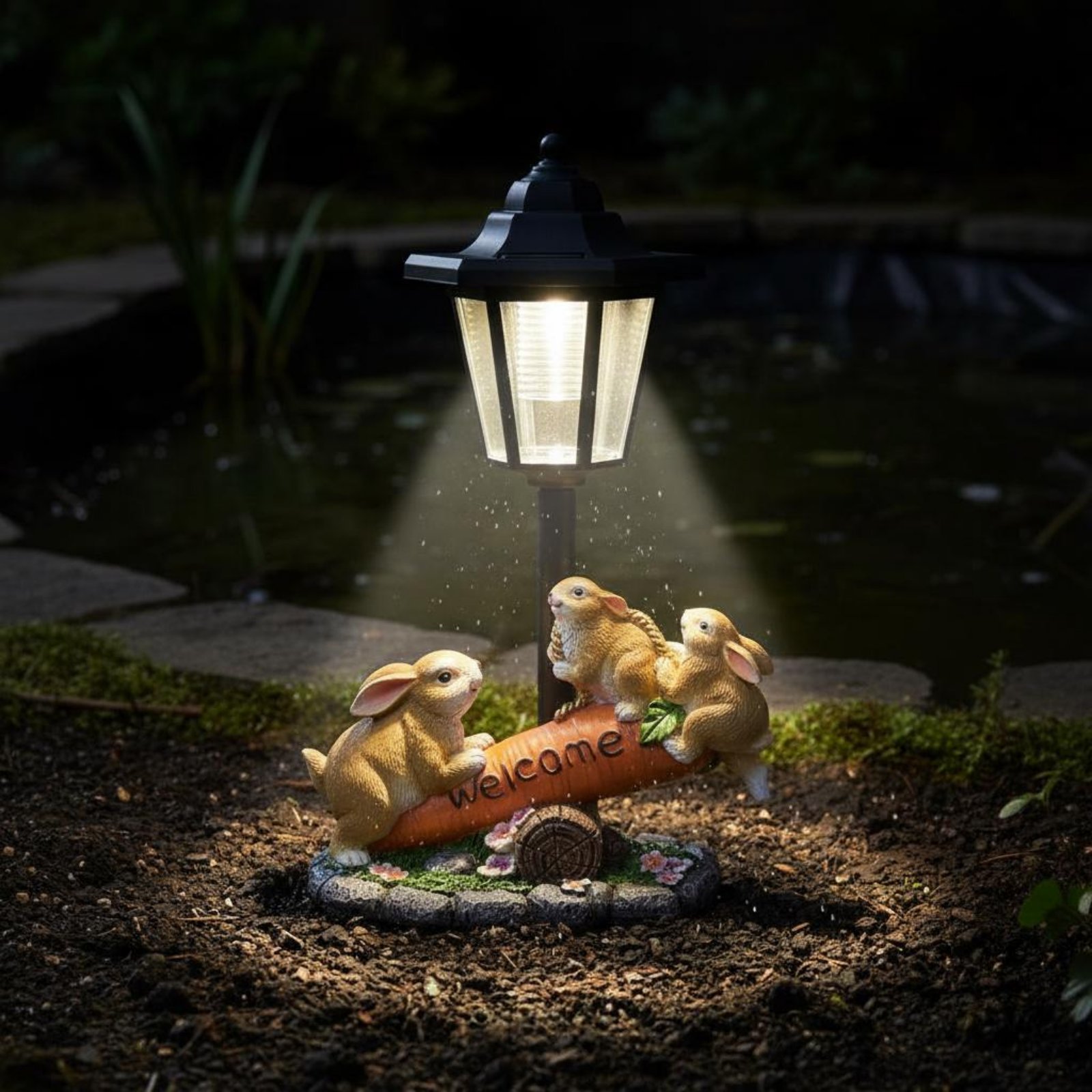 Patung Kelinci Tenaga Surya La - Yard Lighting Decor ulasan dan harga
