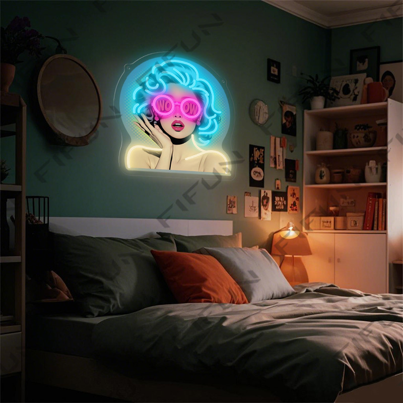 Lampu Neon WOW Curl Girl denga - Lighting Decor Wow ulasan dan harga