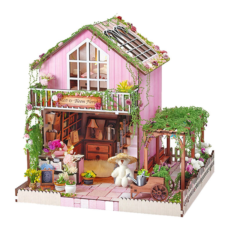 Kit Miniatur Rumah Toko Bunga  - Lighting Decor Store ulasan dan harga